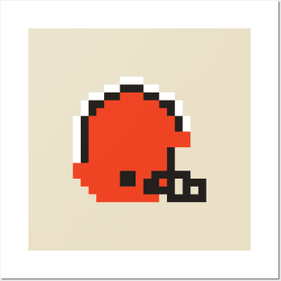 8 Bit Cleveland Browns Helmet Posters and Art